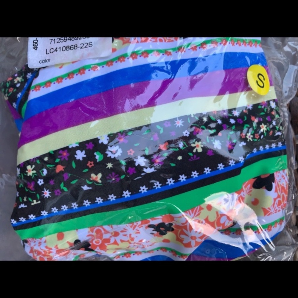 🟢2 FOR $15❣️SALE! Colorful Tankini Top *NEW *Top Only *Medium *Asymmetrical Hem - Picture 13 of 16